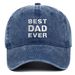 Unisex BESTDADEVER embroidered baseball cap made of pure cotton old washed baseball cap for outdoor leisure_maomaolike.com