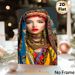 Ethnic Style Woman Painting Poster, Vibrant Exotic Ethnic Portrait Poster, Eye-catching Cultural Art Decor For Living Room, Bedroom And Gallery Space_maomaolike.com