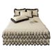 2025 New Skirt Three-Piece Set Kapok Crinkle Gauze French Double Layer Lace Princess Style Quilted Bed Sheet Single Piece Autumn_maomaolike.com