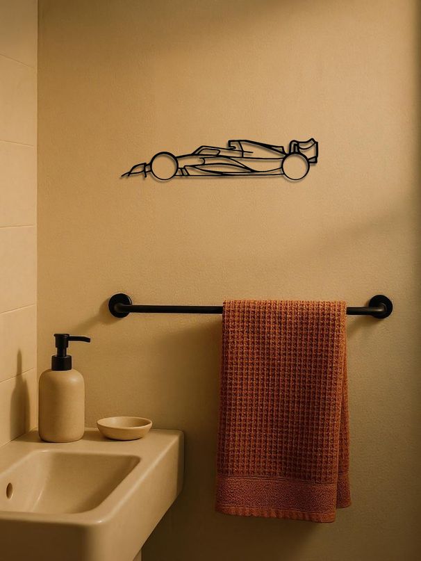 Stylish Edge Metal Line Racing Car Wall Adornment-Suspended Iron Wall Sculptures_maomaolike.com
