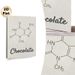 Chocolate Molecule Structure Painting Poster, Minimalist Monochrome Chemical Formula Print Poster, Unique Science-inspired Decor Ideal For Kitchen_maomaolike.com