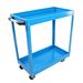 Tool Cart On Wheels, Heavy Duty Steel Utility Cart W/Lockable Wheels, 400 LBS Capacity Industrial Service Cart For Garage, Warehouse, Workshop (Two-layer Bright Blue)_maomaolike.com