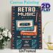 Retro 80s Music Party Painting Poster, Vibrant Vintage-style Poster, Featuring Cassettes, Microphone And Speakers, Nostalgic Music-themed Decor For_maomaolike.com