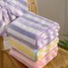 Spot Large Striped Thick Absorbent Towel Bath Towel Gift Coral Fleece Towel Quick Drying Bath Towel Set_maomaolike.com
