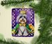 Tibetan Terrier King Of Mardi Gras Porcelain Ornament Christmas Tree Hanging Decorations For Home Christmas Holiday, Rectangle, Gift, Multicolor_maomaolike.com