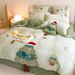 1 Non-Static Winter Warm Milk Instant Warmth High-End Cartoon Full Matte Baby Velvet Four-Piece Set For Children_maomaolike.com