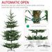 9 Ft Artificial Christmas Tree, Pine Hinged Xmas Tree With 1939 Realistic Branches, Steel Base, Auto Open, Green_maomaolike.com