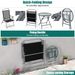 3 Pieces Patio Folding Chair Set Outdoor Metal Conversation Set_maomaolike.com