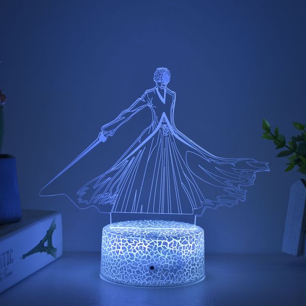 Exclusive Cross-border Product: Bleach Kurosaki Ichigo Game Merchandise Figurine, Creative 3D Acrylic Night And Light_maomaolike.com