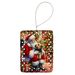 Norfolk Terrier And Santa Claus Porcelain Ornament Christmas Tree Hanging Decorations For Home Christmas Holiday, Rectangle, Gift, Multicolor_maomaolike.com