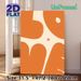 Abstract Geometric Heart Painting Poster, Warm-toned Minimalist Abstract Poster, Soft Color Palette Creates Gentle Ambiance, Ideal For Bedroom And_maomaolike.com