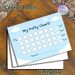 Potty Chart Painting Poster, Light Blue Cloud-themed Poster, Practical Design With Reward Space To Track Potty Training Progress, Ideal For Home_maomaolike.com