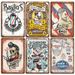 Vintage Barbershop Poster Tin Sign - Unframed Wall Art For Barbershop Background Decor_maomaolike.com