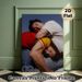 Playful Male Portrait Painting Poster, Vibrant Dynamic Interaction Poster, Captures Lively Casual Atmosphere, Ideal For Living Room, Bedroom Wall_maomaolike.com