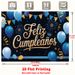Spanish Happy Birthday Banner - 2D Flat Polyester Sequins Fireworks Backdrop, Wall Hanging Photo Props, Party Decor_maomaolike.com