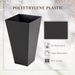 Outsunny Set Of 3 Tall Planters With Drainage Hole, 28" Outdoor Flower Pots, Indoor Planters For Porch Patio And Deck, Brown_maomaolike.com