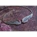 Vintage Angel Wings Feather Choker Big Pendant Aesthetic Link Chains Statement Necklace For Women Collar Bib Wedding_maomaolike.com