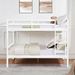 Full Over Full Bunk Bed With Ladder,Wooden Bunk Bed With High Guardrail And Ladder For Kids, Teens, Dorm Rooms, And Guest Rooms,No Box Spring Needed,White_maomaolike.com