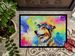 Collie Hippie Dawg Doormat Front Door Mat Indoor Outdoor Rugs For Entryway, Non Slip Washable Low Pile, 24H X 36W_maomaolike.com