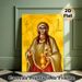 Saint Mary Of Bethany Painting Poster, Warm-toned Icon-style Religious Poster, Serene Spiritual Decor Ideal For Home And Prayer Spaces_maomaolike.com
