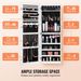 VEVOR Mirror Jewelry Cabinet 42.52in Lockable Wall Or Door Mounted Armoire White_maomaolike.com