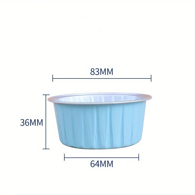 100pcs, Disposable Aluminum Foil Baking Pans - Perfect for Egg Tarts, Puddings, and More - Air Fryer and Oven Safe - Convenient Kitchen Baking Tools_maomaolike.com