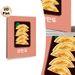 Korean Fried Dumplings Painting Poster, Vibrant Cartoon-style Golden Dumplings On Dark Plate Poster, Delightful Food-themed Decor Ideal For Kitchen_maomaolike.com