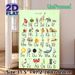 German Alphabet Painting Poster, Watercolor-style Illustrated German Alphabet Poster, Educational Visual Guide With Matching Themed Objects For Study_maomaolike.com