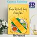 Dosa Food Themed Painting Poster, Vibrant Cartoon Style Dosa & Sauces Art Poster, Playful Food Quote Design, Ideal For Kitchen And Dining Space_maomaolike.com