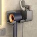 Family Organizer No Drill Hair Dryer Holder For Bathroom Wall Mounted Rack With Hook Storage Shelf Universal Fit For All Hair Dryers_maomaolike.com