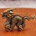 Vintage Brass Zodiac Handheld Cute Cartoon Tea Pet Decoration Solid Dragon Desktop Small Ornament_maomaolike.com