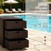Patio PE Rattan Storage Cabinet, Wicker Pool Cabinet Organizer, Outdoor Towel RackOutdoor Towel Rack_maomaolike.com
