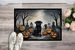 Black Pug Spooky Halloween Doormat Front Door Mat Indoor Outdoor Rugs For Entryway, Non Slip Washable Low Pile, 24H X 36W_maomaolike.com
