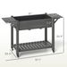 Wood Raised Planter Box, Elevated Garden Bed With Lockable Wheels, Side Tables, Bottom Shelf, Drain Holes, Gray_maomaolike.com