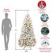 5ft Pre-lit Flocked Artificial Christmas Tree Environmentally Friendly Fireproof Artificial Christmas Flocked Tree_maomaolike.com