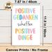 Positive Thoughts Affirmation Painting Poster, Pastel Watercolor Colorful Typographic Poster, Uplifting Inspirational Decor For Home Office, Living_maomaolike.com