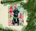 Schnauzer Christmas Porcelain Ornament Christmas Tree Hanging Decorations For Home Christmas Holiday, Rectangle, Gift, Multicolor_maomaolike.com