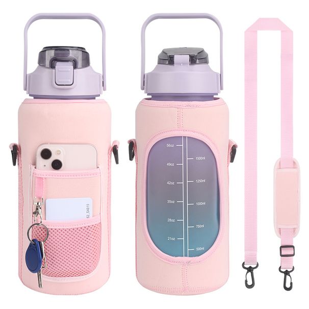 Insulated Half Gallon Water Bottle Cover Children's Sling Thermos Cup Bag Anti-scalding Bottle Cover Diving Material Water Cup Cover Protective Cover_maomaolike.com