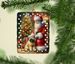 Wheaten Terrier And Santa Claus Porcelain Ornament Christmas Tree Hanging Decorations For Home Christmas Holiday, Rectangle, Gift, Multicolor_maomaolike.com