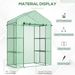 56" X 29" X 77" Walk-in Greenhouse, Garden Hot House With 3 Tier Shleves, Roll-Up Door And PE Cover, Green_maomaolike.com