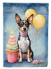 Rat Terrier Happy Birthday House Flag Large Porch Sleeve Pole Decorative Outside Yard Banner Artwork Wall Hanging, Polyester, House Size, Multicolor_maomaolike.com
