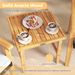 3 Pieces Patio PE Wicker Furniture Set Acacia Wood Outdoor Conversation Bistro Set_maomaolike.com