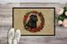 Bouvier Des Flandres Christmas Flowers Doormat Front Door Mat Indoor Outdoor Rugs For Entryway, Non Slip Washable Low Pile, 24H X 36W_maomaolike.com