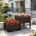 2-Piece Raised Garden Bed With Legs, Self-Watering Planter Box Raised Bed To Grow Flowers_maomaolike.com