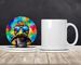 Hippie Animal Tortoise Turtle Large Sandstone Coasters Pack Of 4 Absorbent Round Coasters Decor Gifts For Men Or Women, 4 In, Multicolor_maomaolike.com