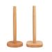 Wooden Roll Towel Tissue Vertical Paper Stand Holder Storage Accessories For Kitchen_maomaolike.com