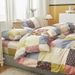 Wholesale INS Fresh Korean Retro Style All-Cotton 4-Piece Plaid Floral Homestay Apartment Pure Cotton Four-Piece Set_maomaolike.com