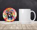 Hippie Animal Badger Large Sandstone Coasters Pack Of 4 Absorbent Round Coasters Decor Gifts For Men Or Women, 4 In, Multicolor_maomaolike.com