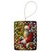 Shih Tzu And Santa Claus Porcelain Ornament Christmas Tree Hanging Decorations For Home Christmas Holiday, Rectangle, Gift, Multicolor_maomaolike.com