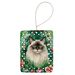 Balinese Cat By The Christmas Tree Porcelain Ornament Christmas Tree Hanging Decorations For Home Christmas Holiday, Rectangle, Gift, Multicolor_maomaolike.com